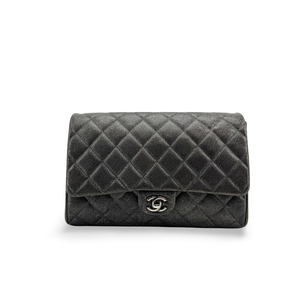 Chanel Vintage Classic Single Flap Quilted Caviar Medium